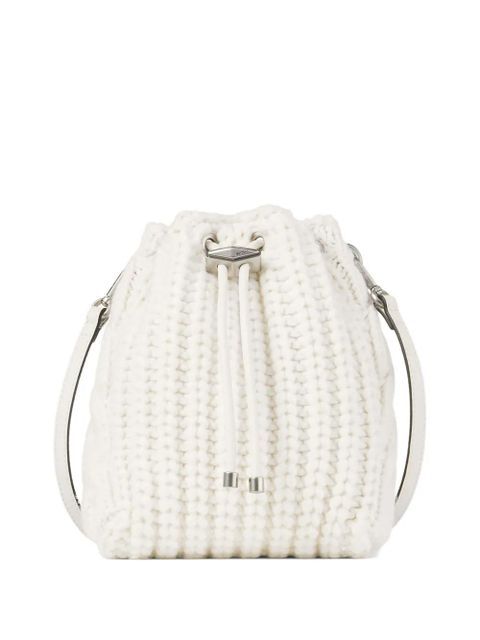 Jimmy Choo mini Cinch knitted mini bag - White - zdjęcie produktu nr 1