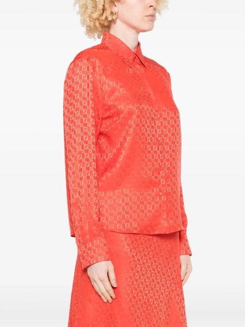 FENDI FF-jacquard shirt - Red - zdjęcie produktu nr 2