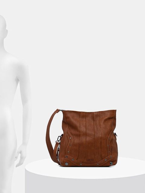 Desigual torebka EMBRO PATCH LOVERTY C kolor brązowy 25WAXPA8