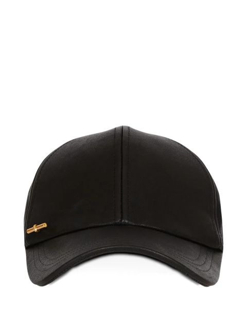 Balmain lambskin baseball cap - Black - zdjęcie produktu nr 1