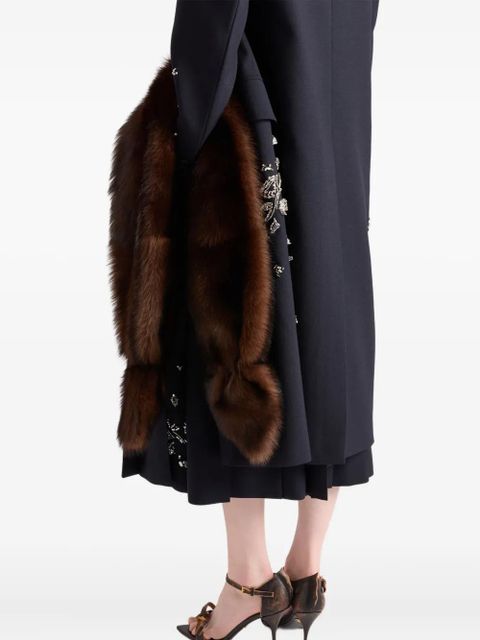 Prada pleated embellished skirt - Blue - zdjęcie produktu nr 2