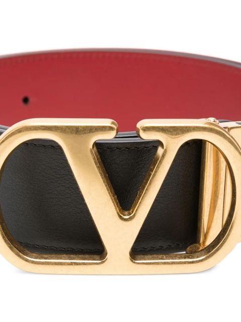 Valentino Garavani Vlogo leather belt - Black - zdjęcie produktu nr 2
