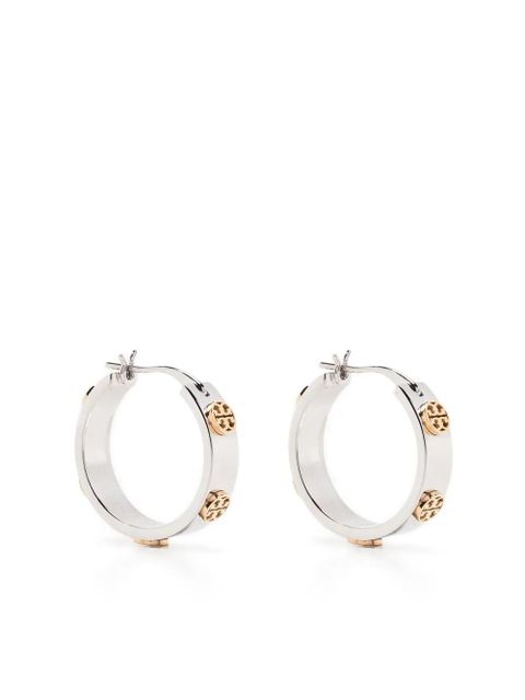 Tory Burch small Miller huggie hoop earrings - Silver - zdjęcie produktu nr 1