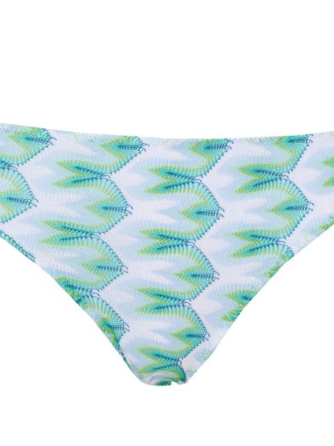 Missoni floral-motif one-shoulder bikini - White