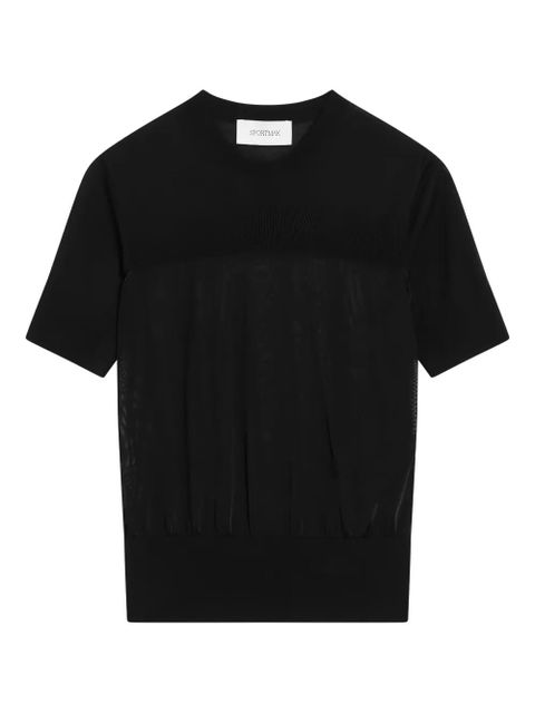 Sportmax ribbed-hem T-shirt - Black - zdjęcie produktu nr 1