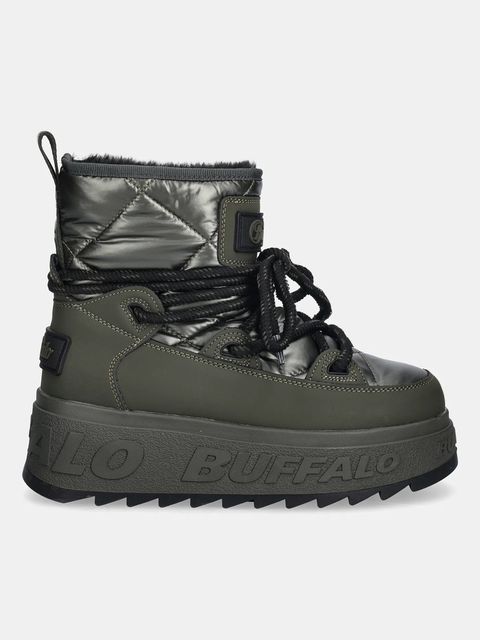Buffalo śniegowce Eliza Snow Boot kolor zielony 1270144-KHA