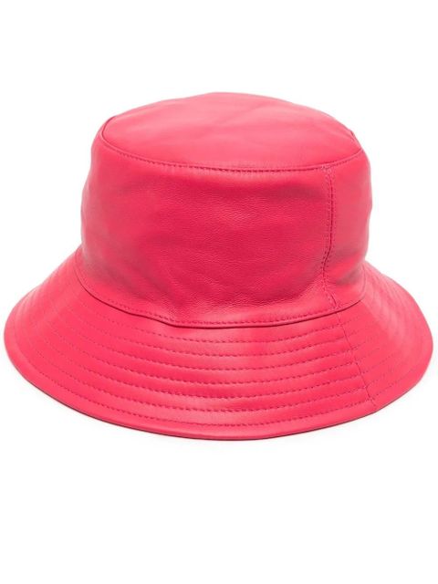 Yves Salomon tonal-stitching bucket hat - Pink - zdjęcie produktu nr 1