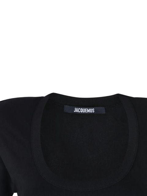 Jacquemus short-sleeve scoop-neck bodysuit - Black