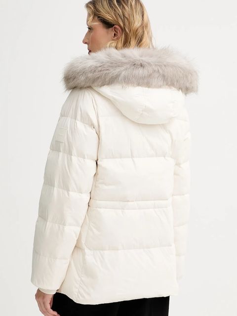 Calvin Klein kurtka puchowa kolor beżowy zimowa LV044D544G