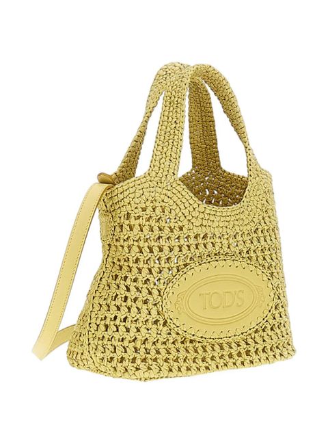Tod's logo-patch tote bag - Yellow