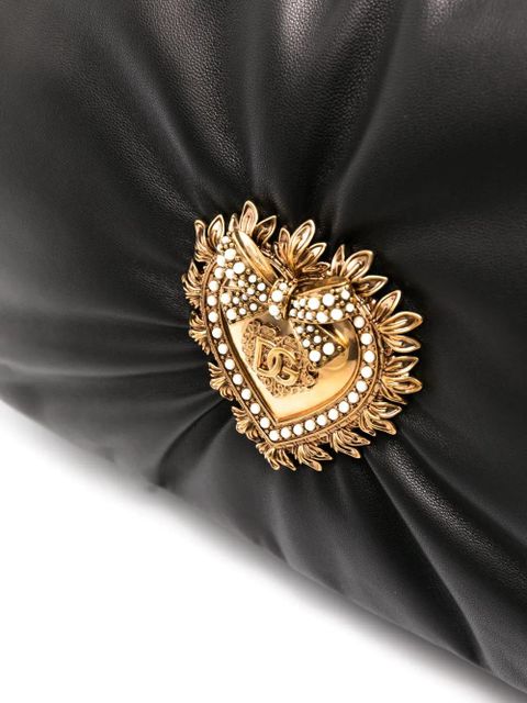 Dolce & Gabbana medium Devotion Soft leather shoulder bag - Black