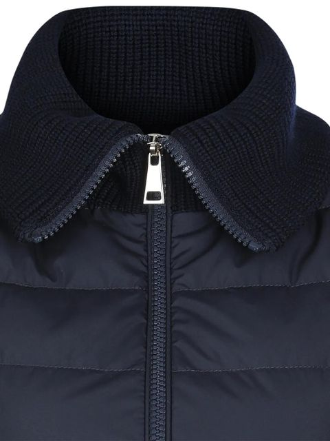 Moncler padded zip-up cardigan - Blue