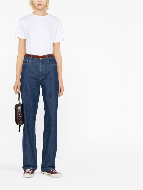 MARANT ÉTOILE Aby logo-embroidered T-shirt - White - zdjęcie produktu nr 2