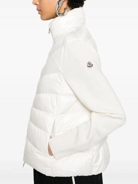 Moncler padded wool cardigan - Neutrals