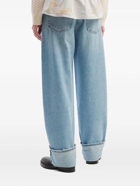 AGOLDE belted cuffed jeans - Blue