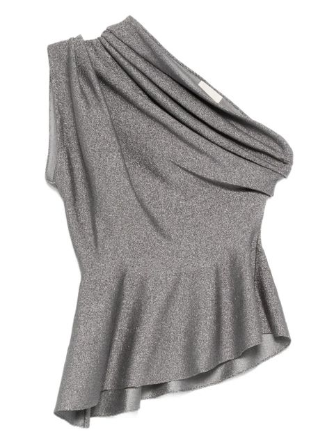 KHAITE one-shoulder ruffled top - Grey - zdjęcie produktu nr 1