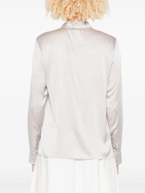 Max Mara ruffled-neck blouse - Grey