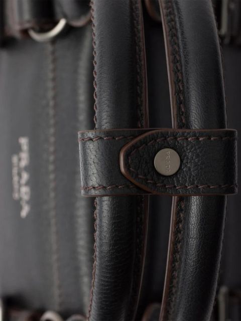 Prada large leather tote bag - Black