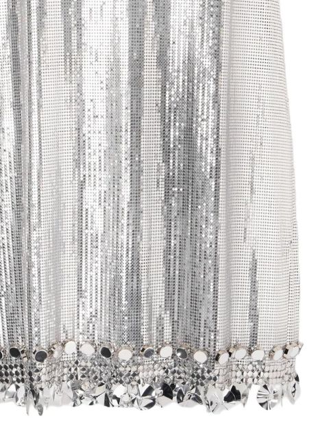 Rabanne bead-embellished chainmail mini dress - Silver - zdjęcie produktu nr 2