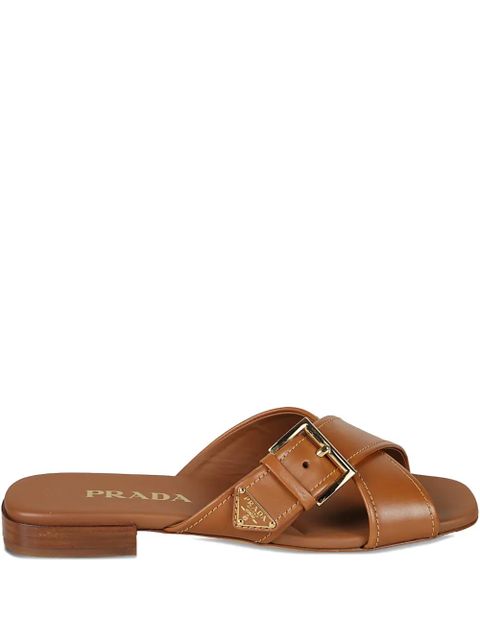 Prada buckle strap sandals - Brown - zdjęcie produktu nr 1