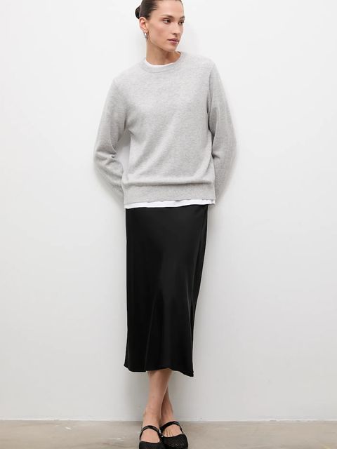 Answear.LAB sweter z wełny merino damski kolor szary lekki