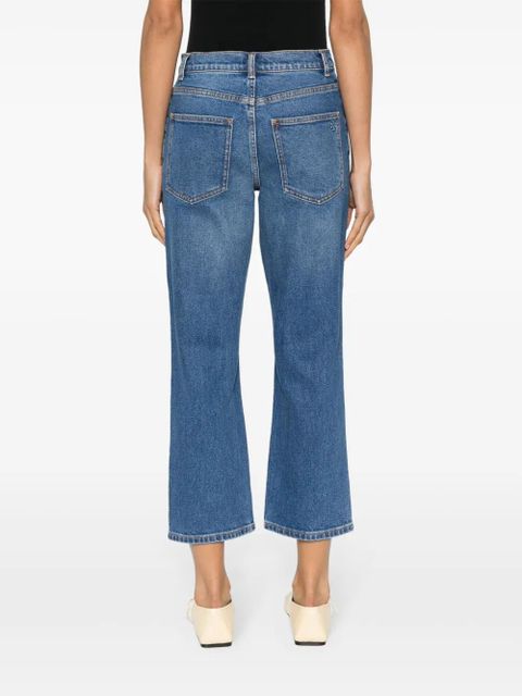 Tory Burch cropped flared jeans - Blue