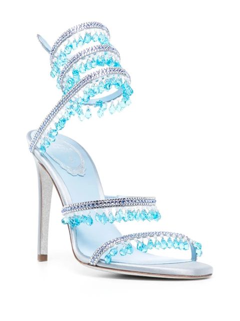 René Caovilla crystal embellishment sandals - Blue - zdjęcie produktu nr 2
