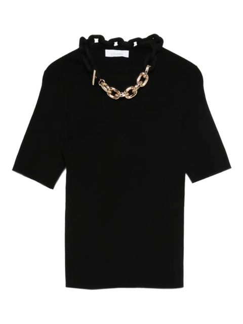 Rabanne chain-detail T-shirt - Black - zdjęcie produktu nr 1