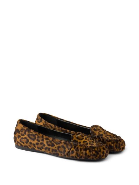 Prada leopard-print loafers - Brown - zdjęcie produktu nr 2