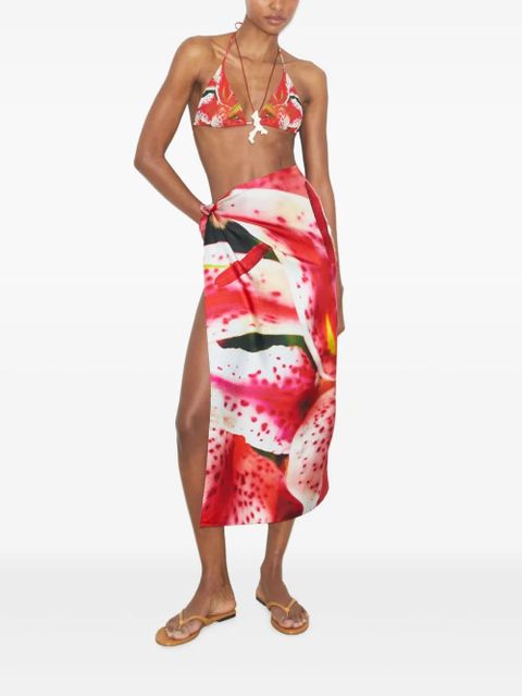 Tory Burch Lily silk scarf - Pink