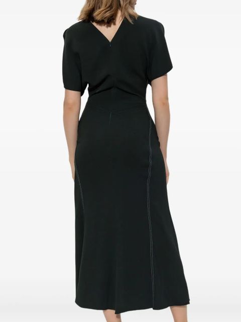 Victoria Beckham puff-sleeved dress - Green