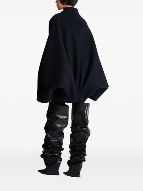 Balmain belted wrap coat - Black
