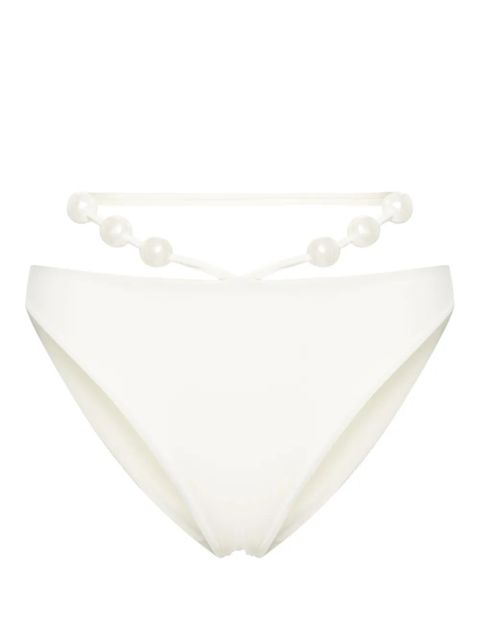 Magda Butrym pearl-detail bikini bottoms - White - zdjęcie produktu nr 1