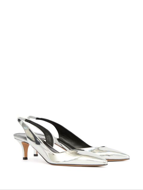 ISABEL MARANT Padim 50mm leather pumps - Silver - zdjęcie produktu nr 2