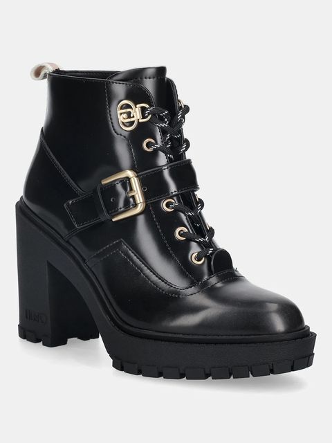 Liu Jo botki RUBY 03 damskie kolor czarny na słupku SF5071PX11222222 - zdjęcie produktu nr 1