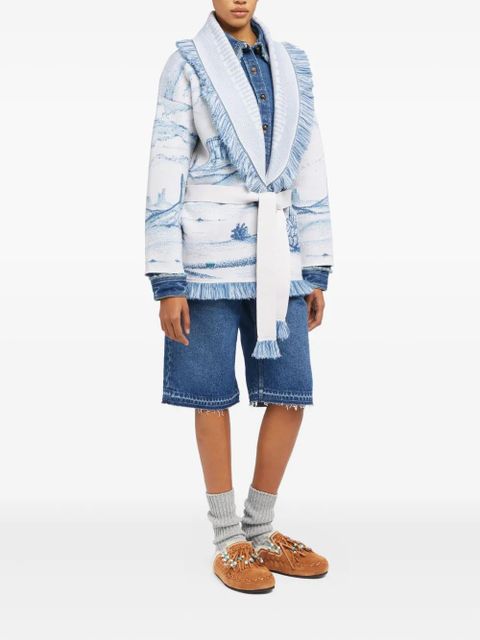Alanui Silent Rider fringed cardigan - Blue - zdjęcie produktu nr 2