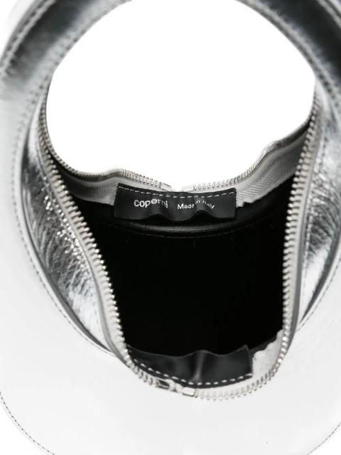 Coperni oval-frame leather shoulder bag - Grey