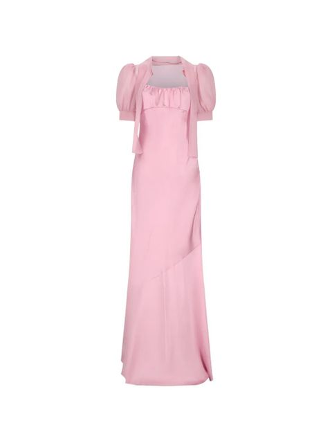 Alessandra Rich short-sleeve georgette maxi dress - Pink - zdjęcie produktu nr 1