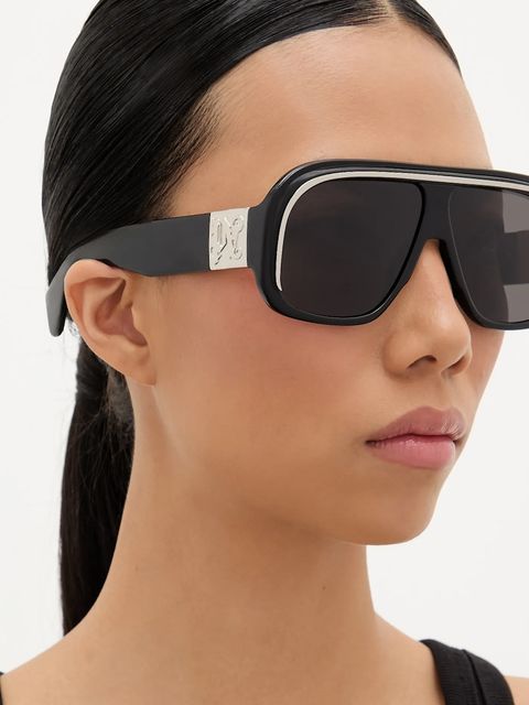 Palm Angels okulary przeciwsłoneczne kolor czarny PERI063_631007