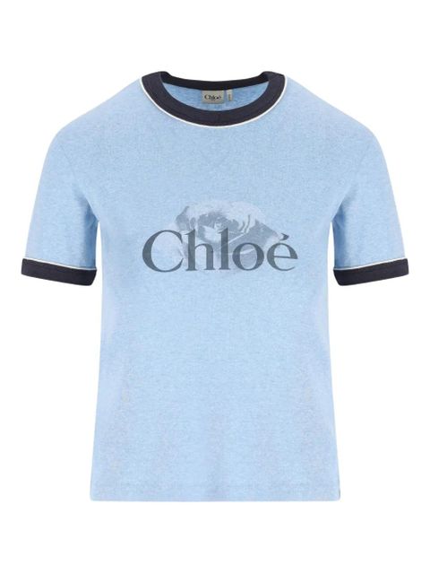Chloé logo T-shirt - Blue - zdjęcie produktu nr 1