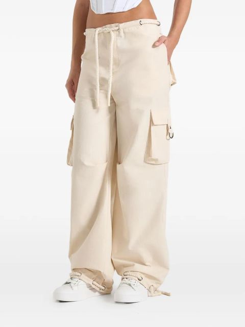 Manière De Voir Rosa rope cargo pants - Neutrals