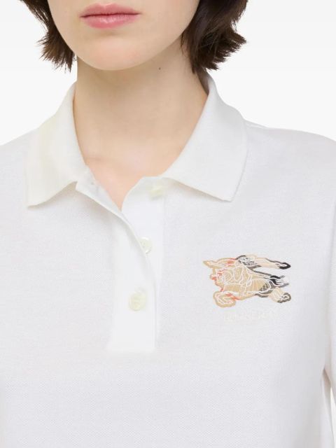 Burberry embroidered-logo polo shirt - White