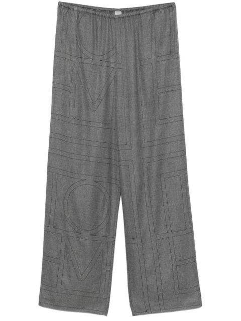 TOTEME monogram flannel trousers - Grey - zdjęcie produktu nr 1