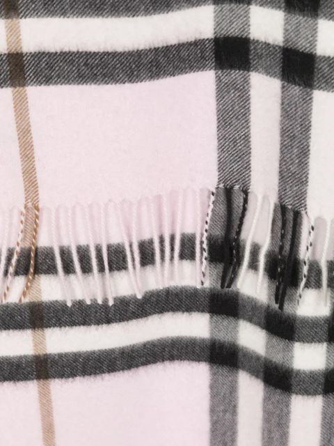 Burberry check-pattern cashmere scarf - Pink