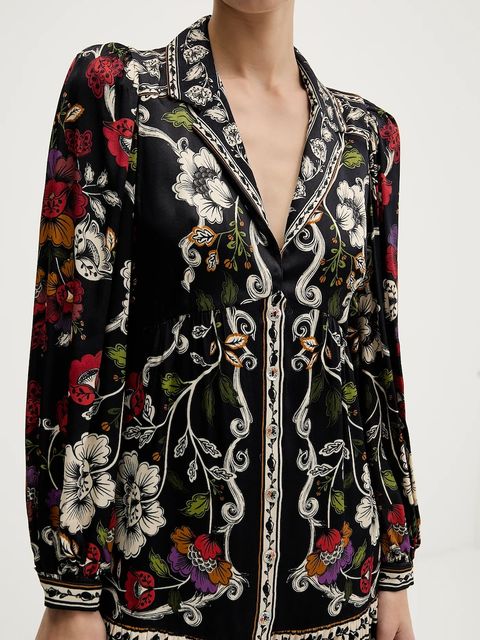 Farm Rio sukienka kolor czarny mini rozkloszowana 344649