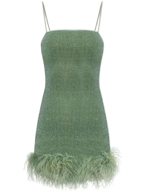 Oséree Lumière Plumage minidress - Green - zdjęcie produktu nr 1