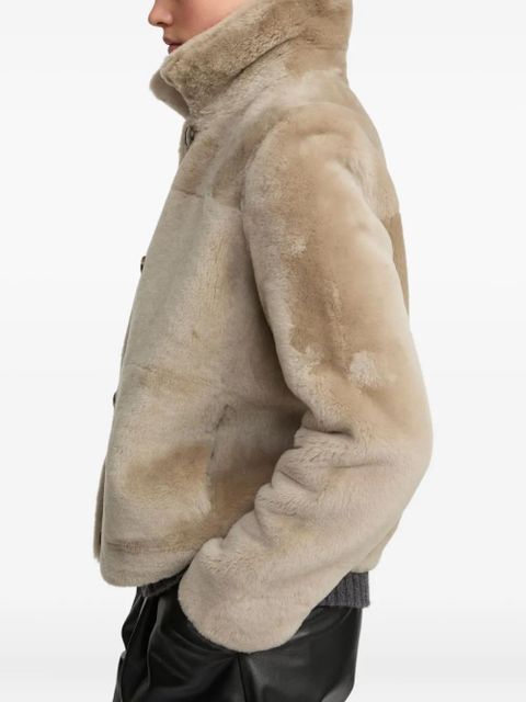 Yves Salomon short reversible jacket - Brown