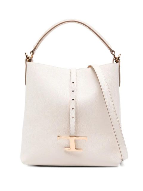 Tod's mini T Timeless leather bucket bag - Neutrals - zdjęcie produktu nr 1