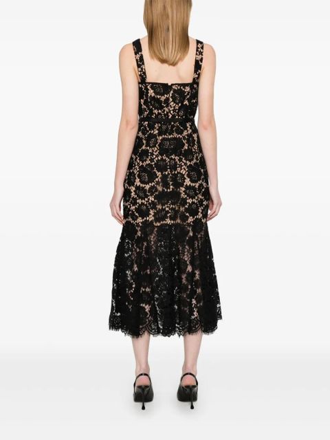 Self-Portrait lace midi dress - Black