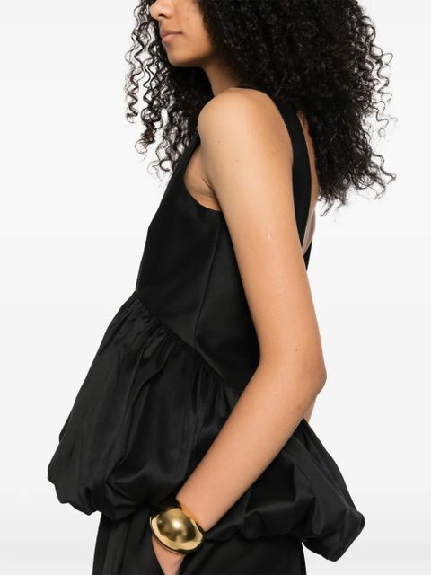 Róhe peplum-hem top - Black